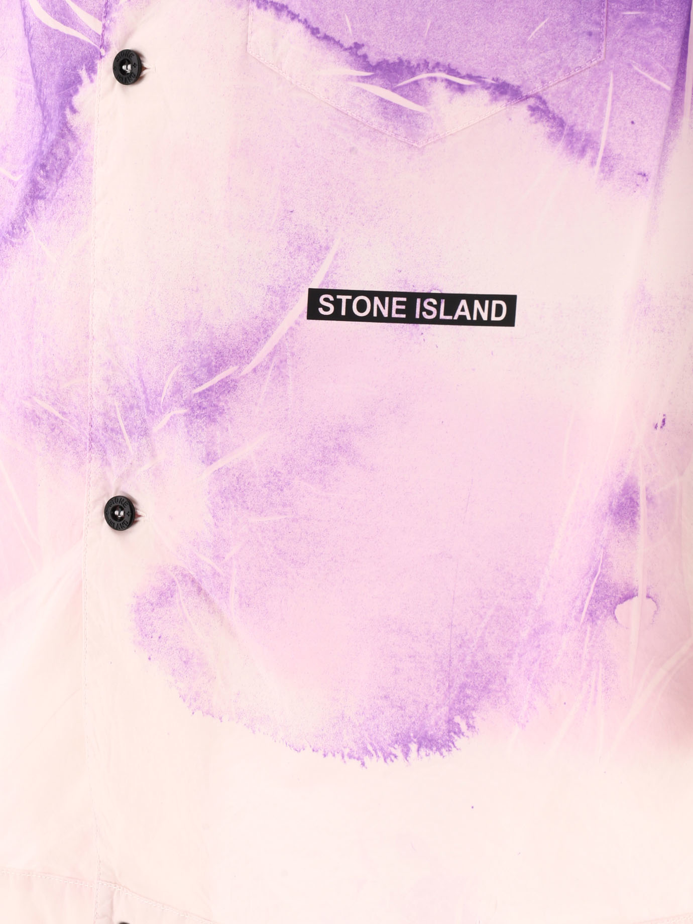 STONE ISLAND Purple Overshirt with graphic print